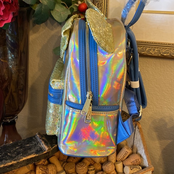Disney Loungefly 50TH Anniversary gold EARrdescent, backpack with sequin accents main image 4